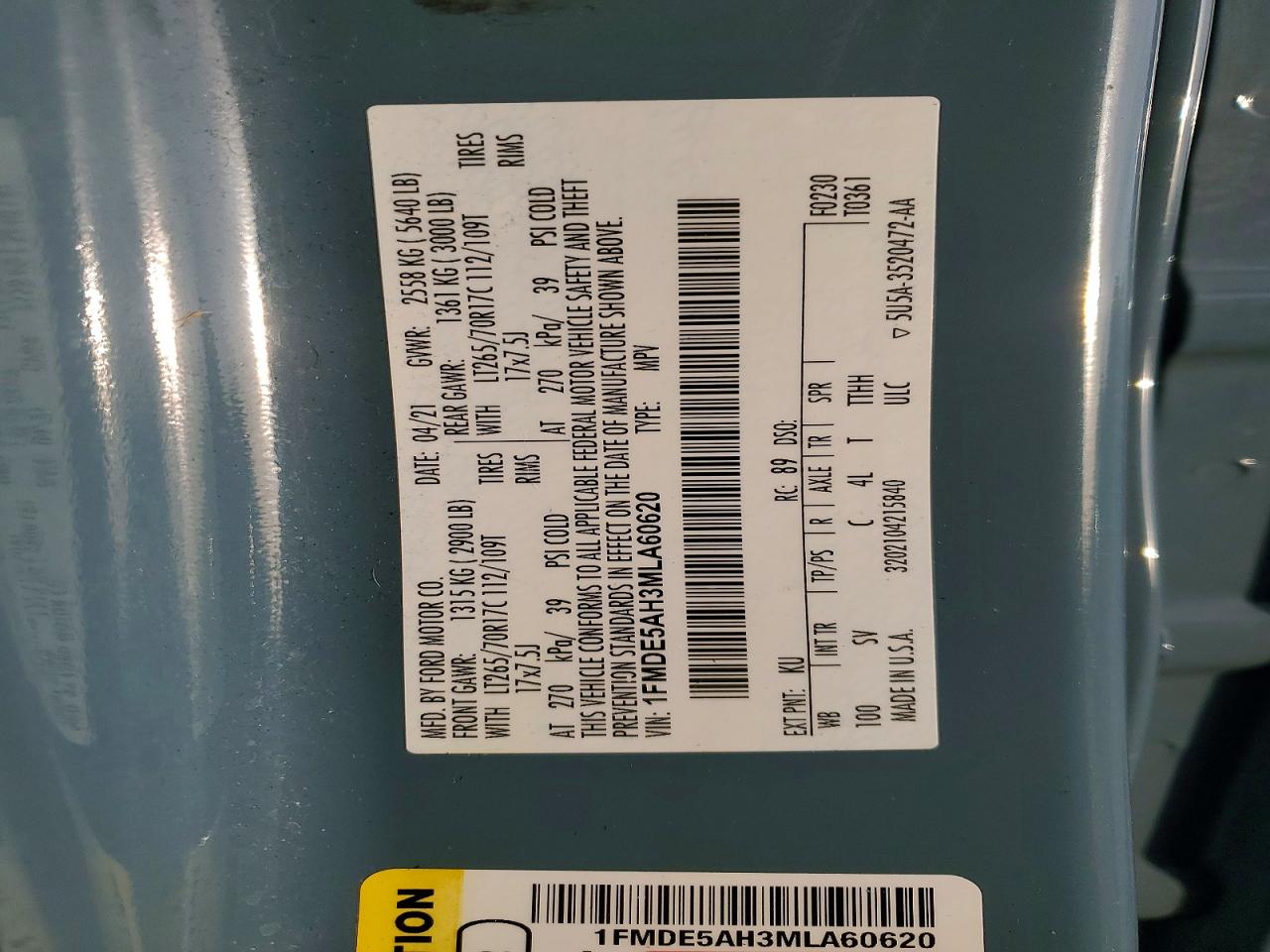 2021 FORD BRONCO BASE photo 12