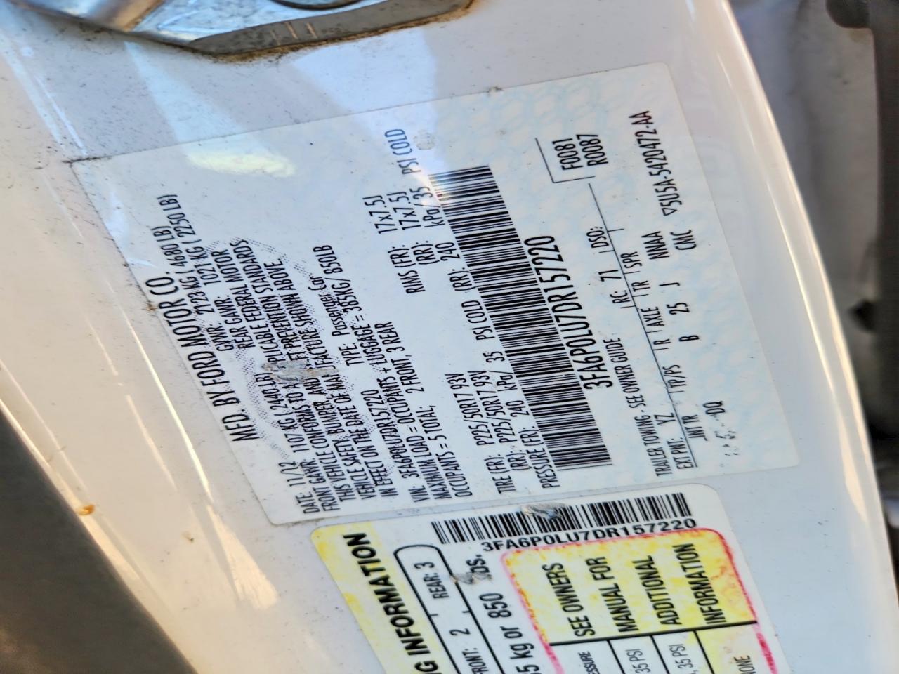 2013 FORD FUSION SE HYBRID photo 34