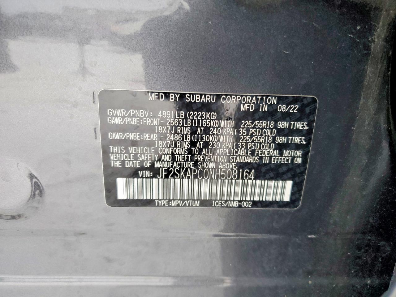 2022 SUBARU FORESTER LIMITED photo 13