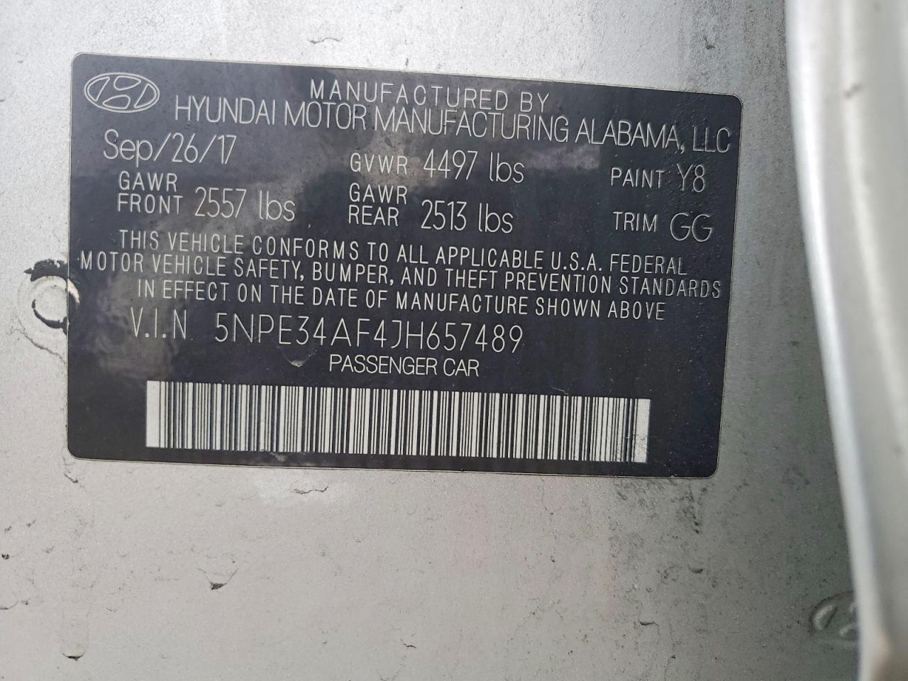 2018 HYUNDAI SONATA SPORT photo 12
