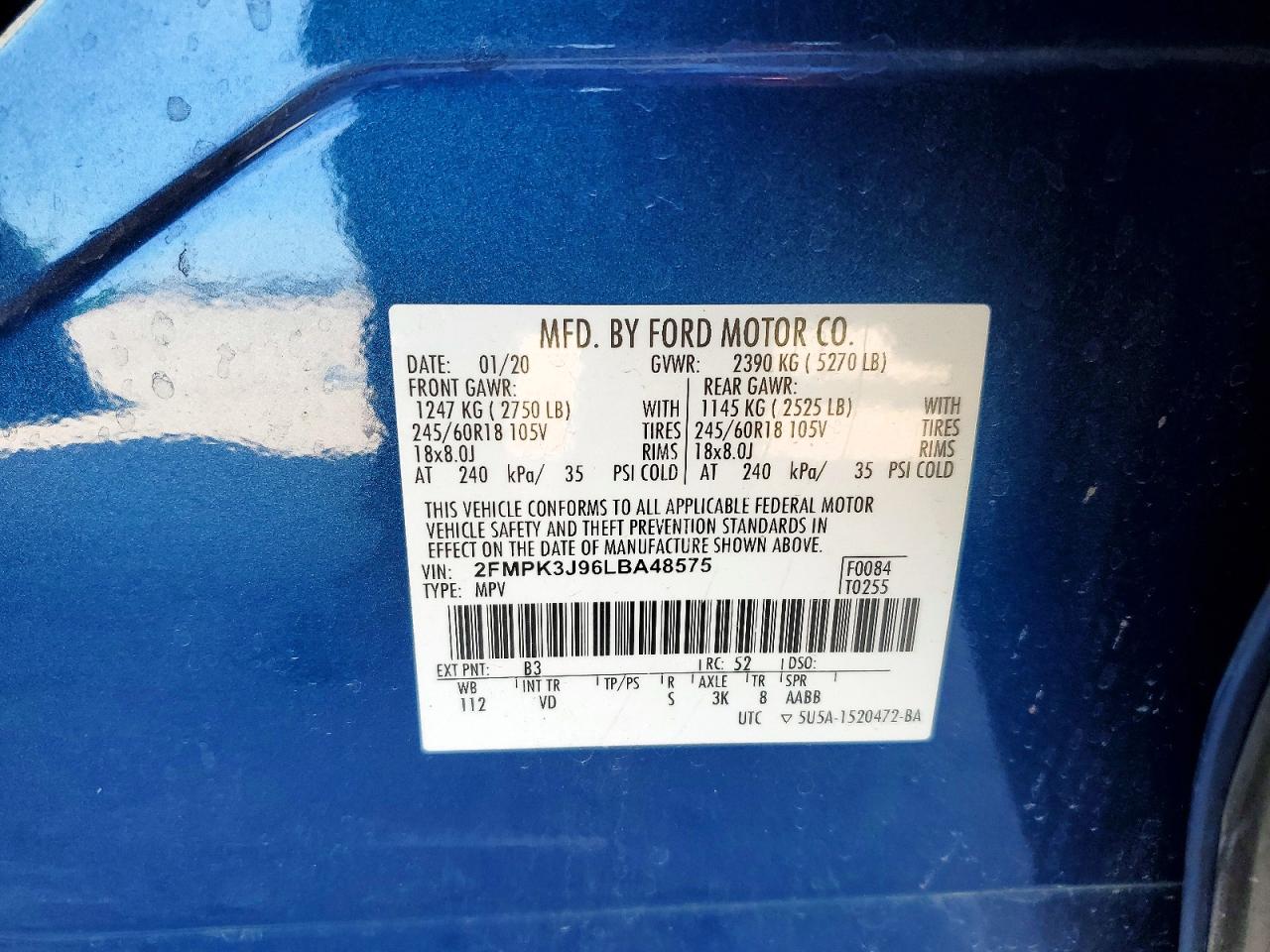 2020 FORD EDGE SEL photo 13