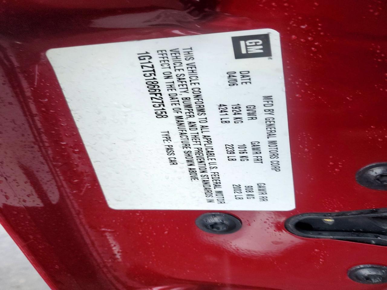 2006 CHEVROLET MALIBU LT photo 12