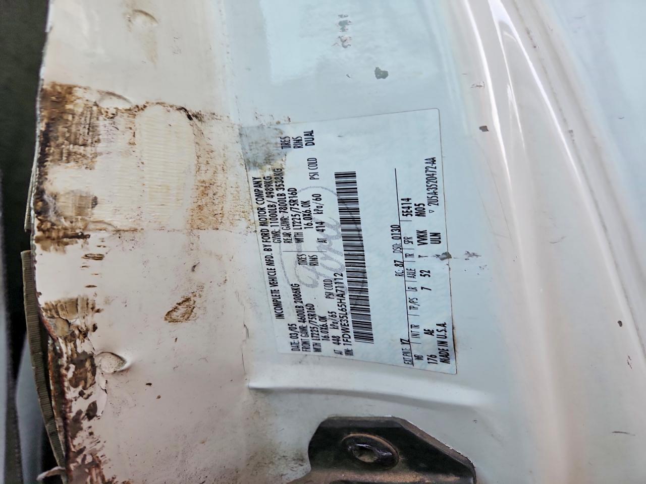 2005 FORD ECONOLINE E350 SUPER DUTY CUTAWAY VAN photo 12