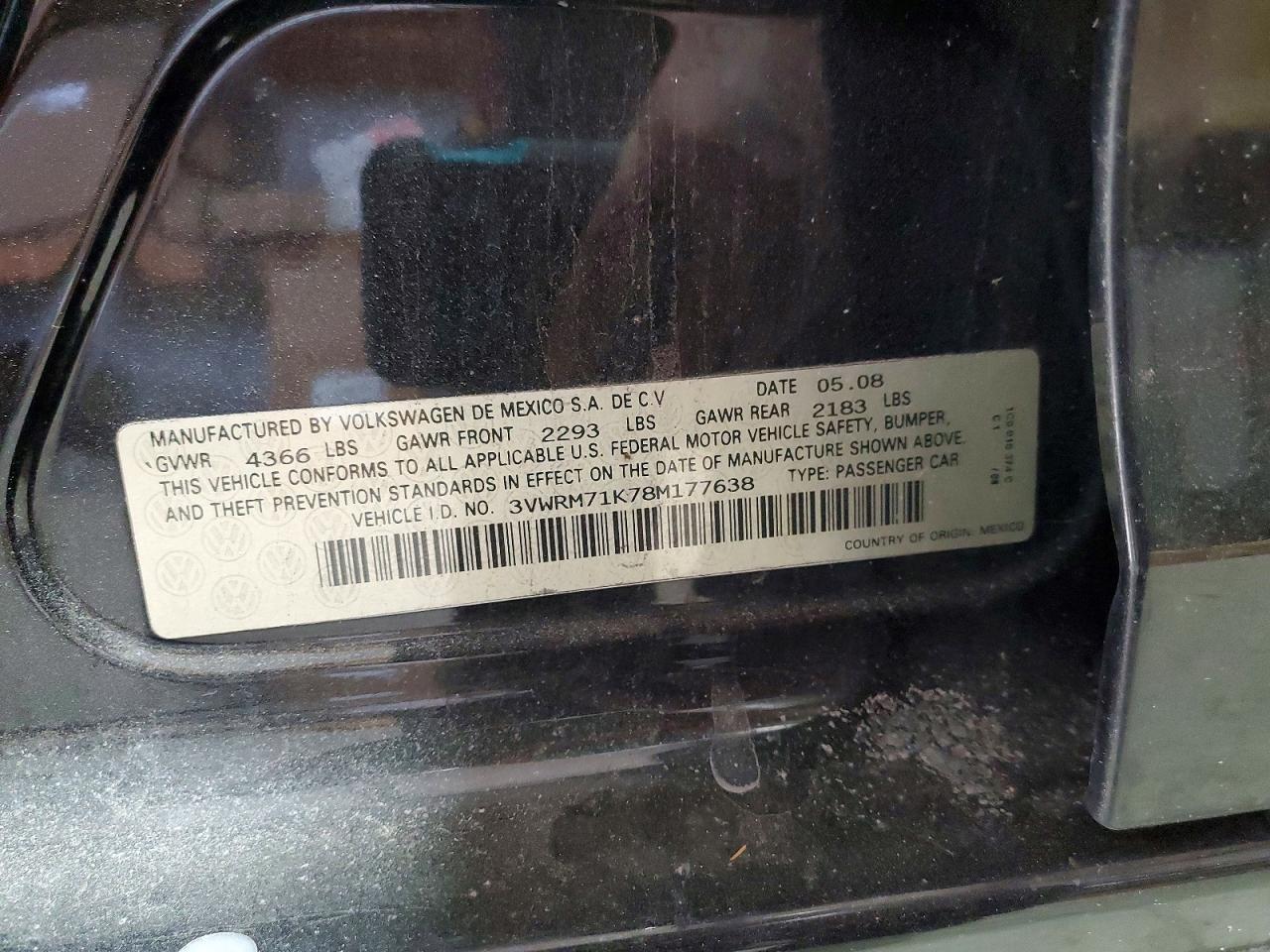 2008 VOLKSWAGEN JETTA SE photo 12