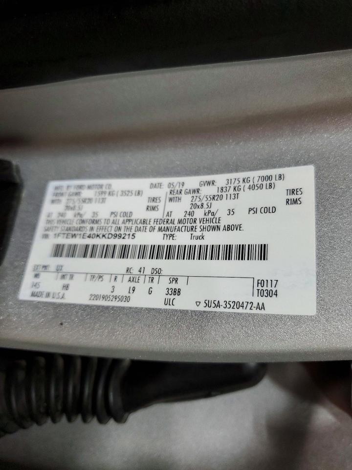 2019 FORD F150 SUPERCREW photo 34