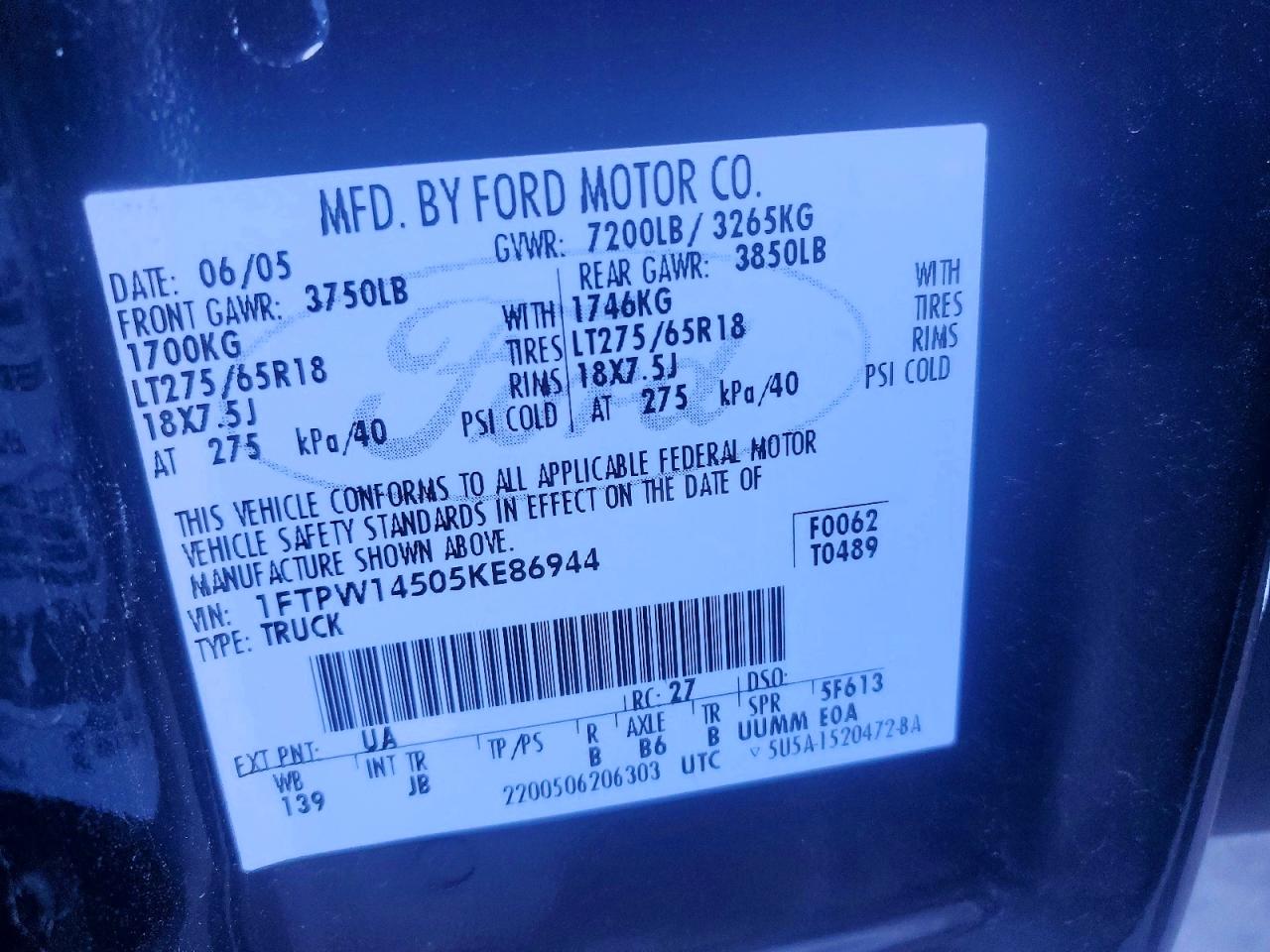 2005 FORD F150 SUPERCREW photo 25