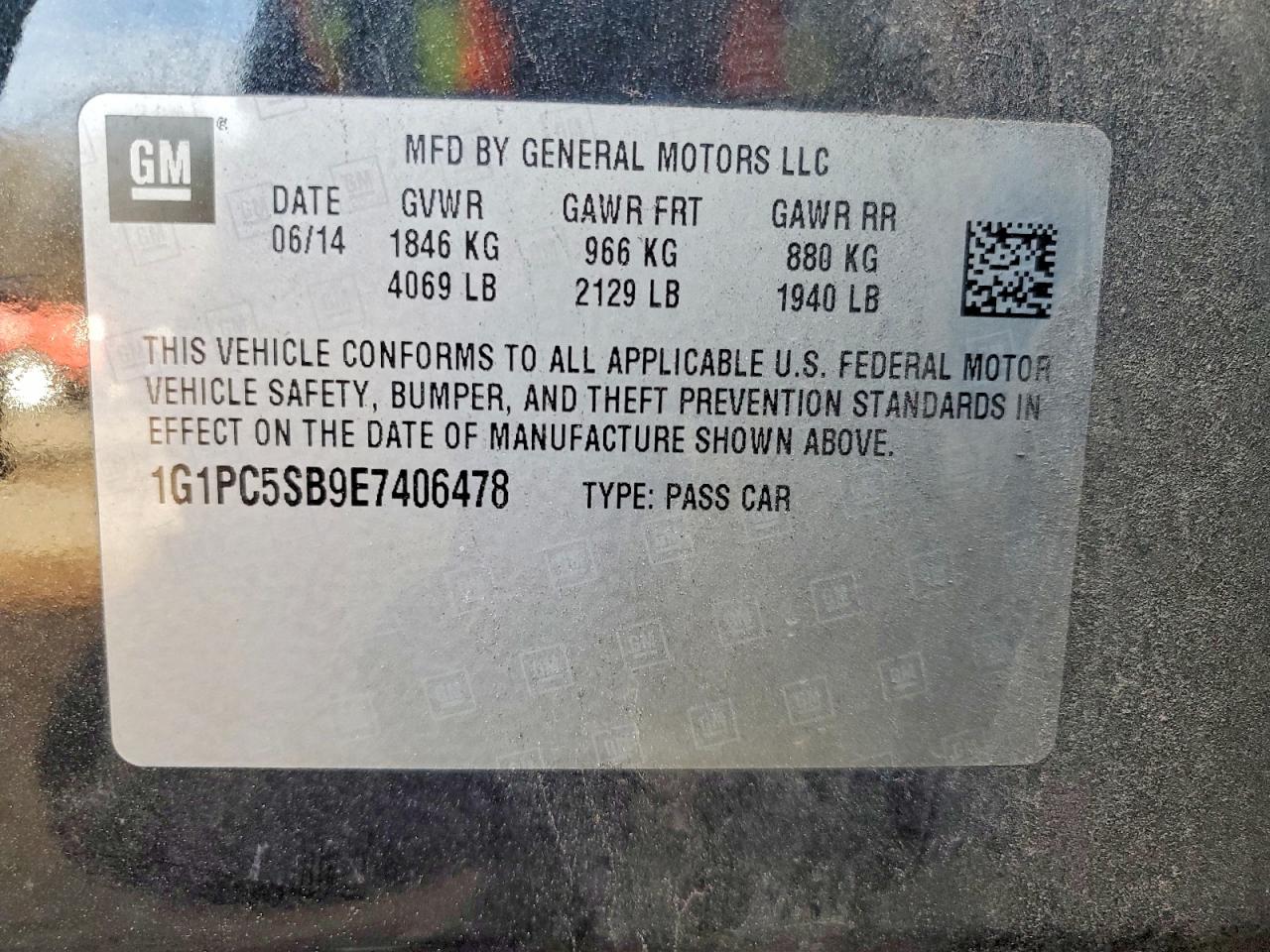 2014 CHEVROLET CRUZE LT photo 12