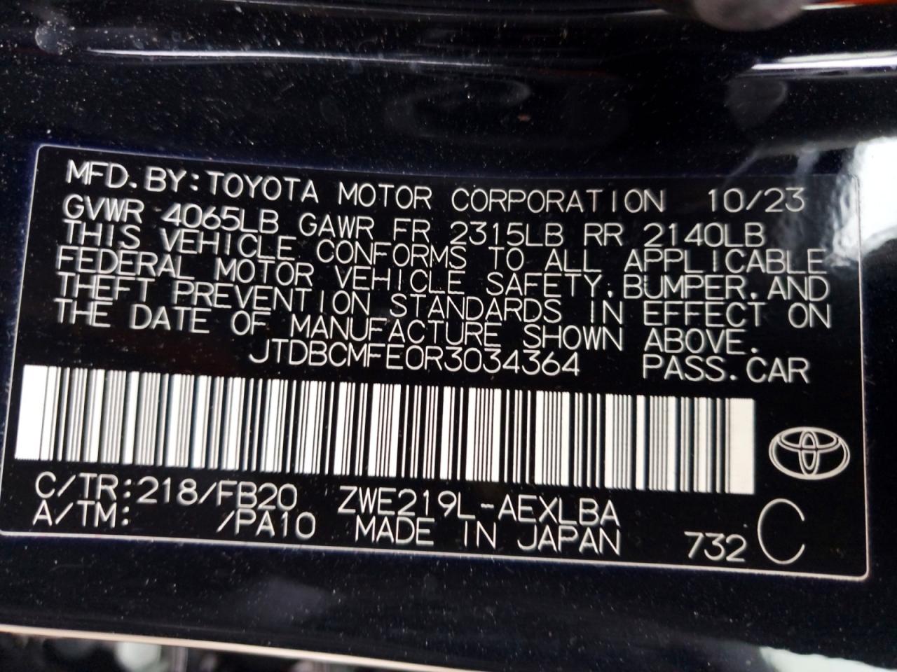 2024 TOYOTA COROLLA LE photo 12
