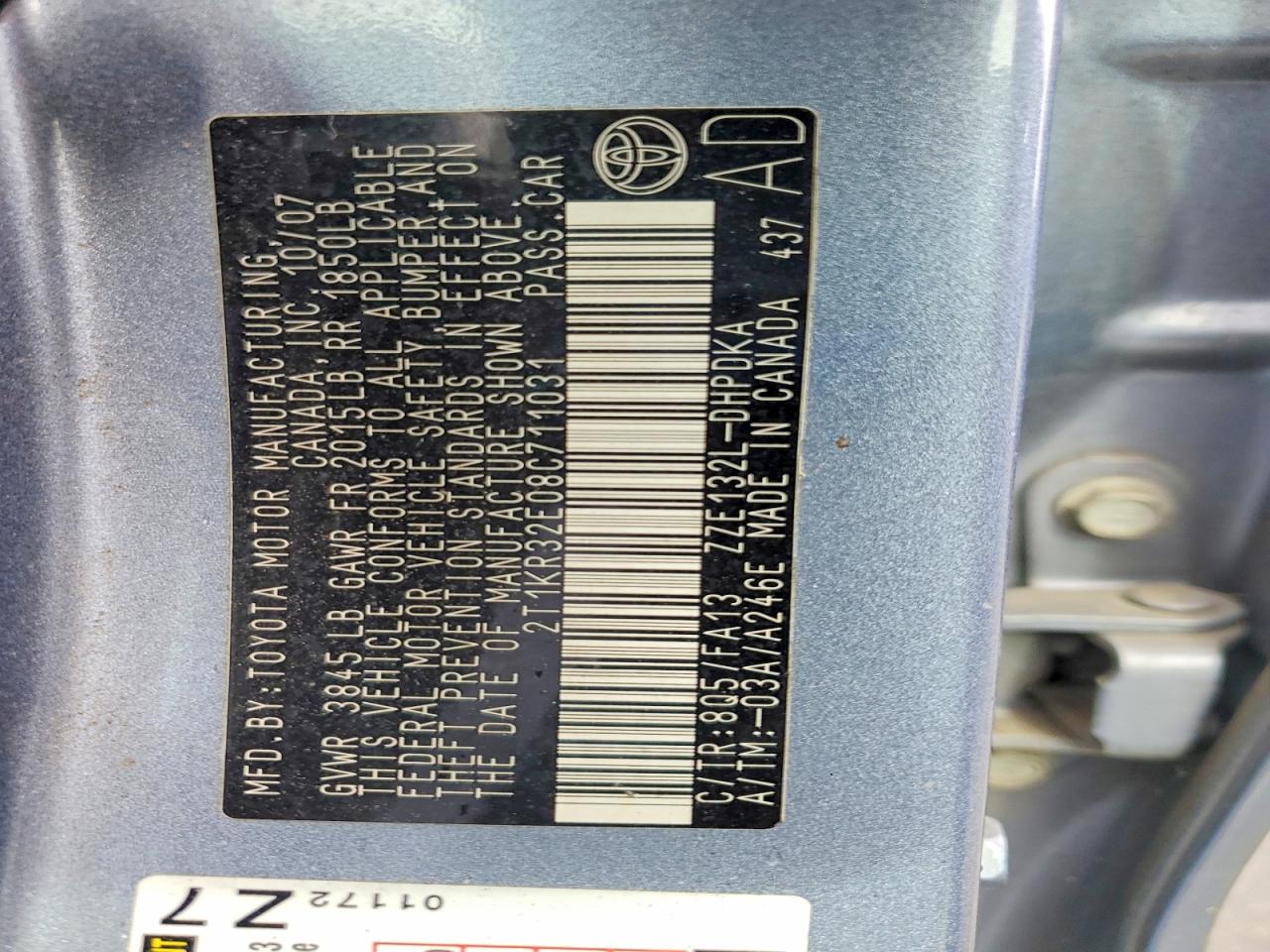 2008 TOYOTA COROLLA MATRIX XR photo 12