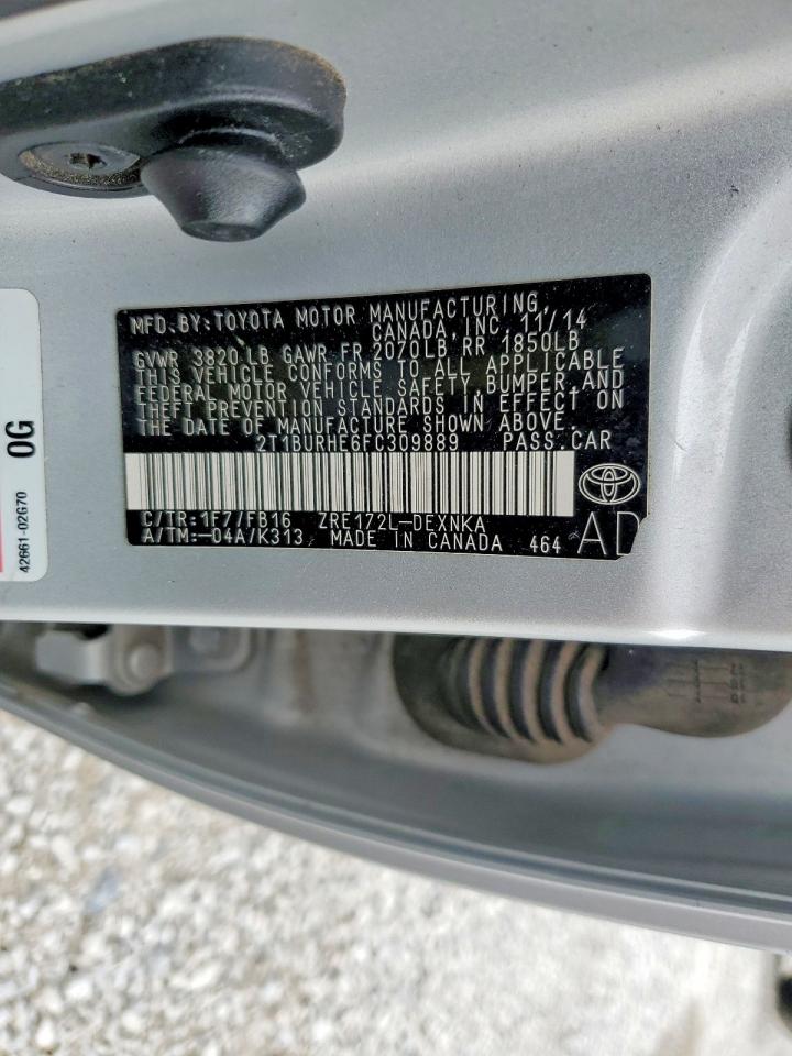 2015 TOYOTA COROLLA L photo 25