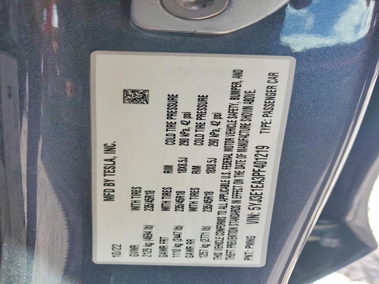 2023 TESLA MODEL 3 photo 34