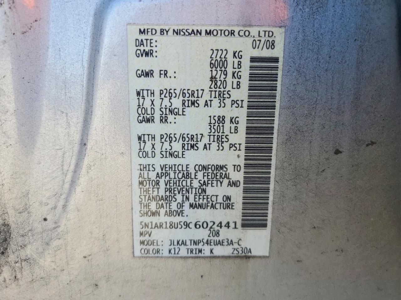 2009 NISSAN PATHFINDER S photo 27