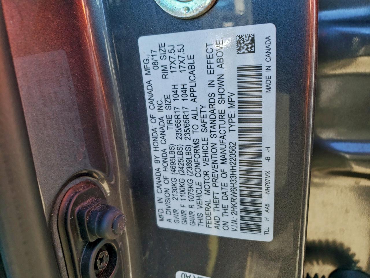 2017 HONDA CR-V LX photo 13