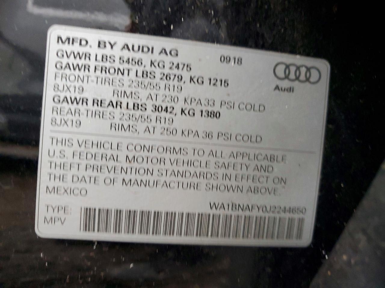 2018 AUDI Q5 PREMIUM PLUS photo 13