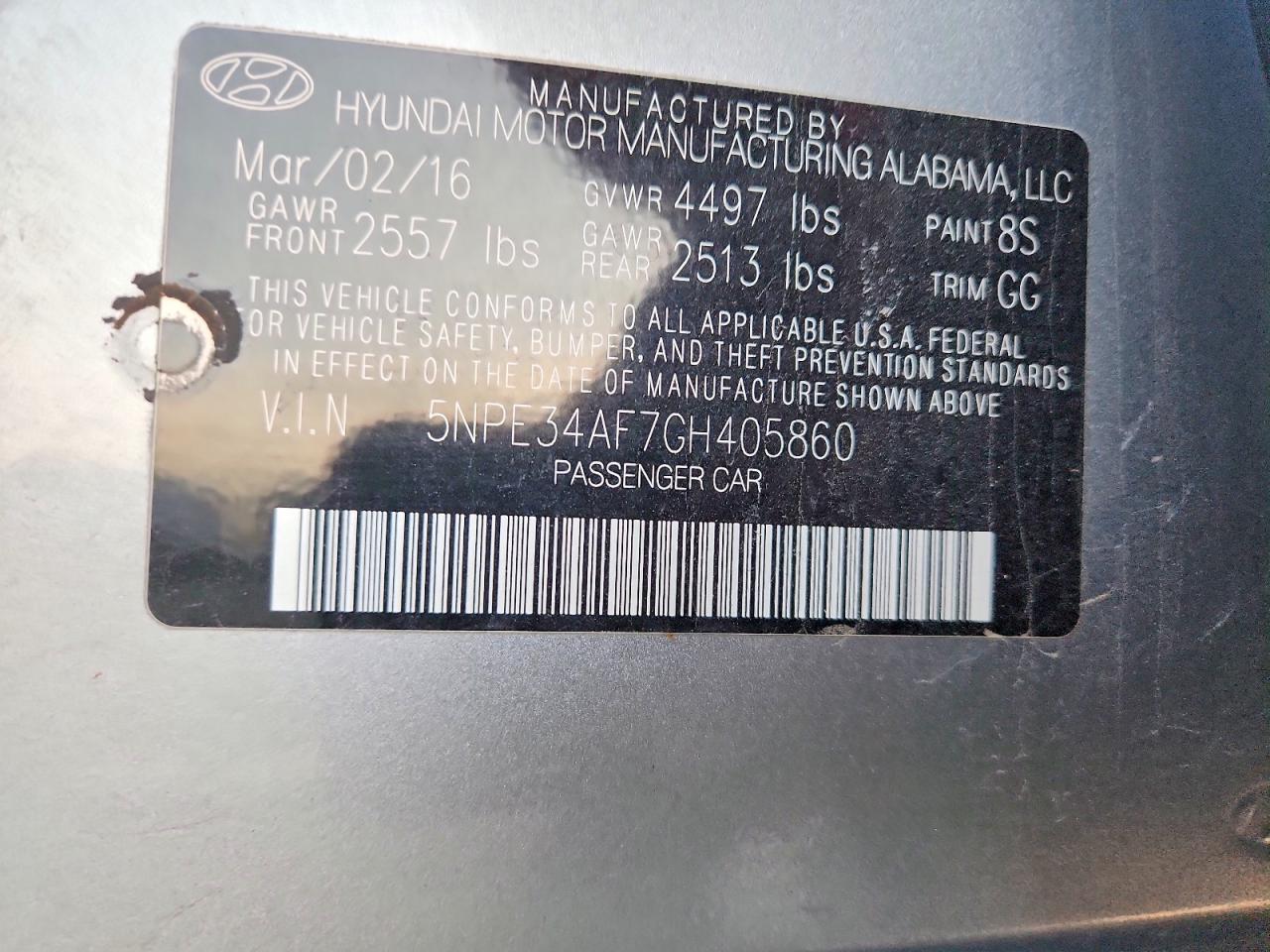 2016 HYUNDAI SONATA SPORT photo 23