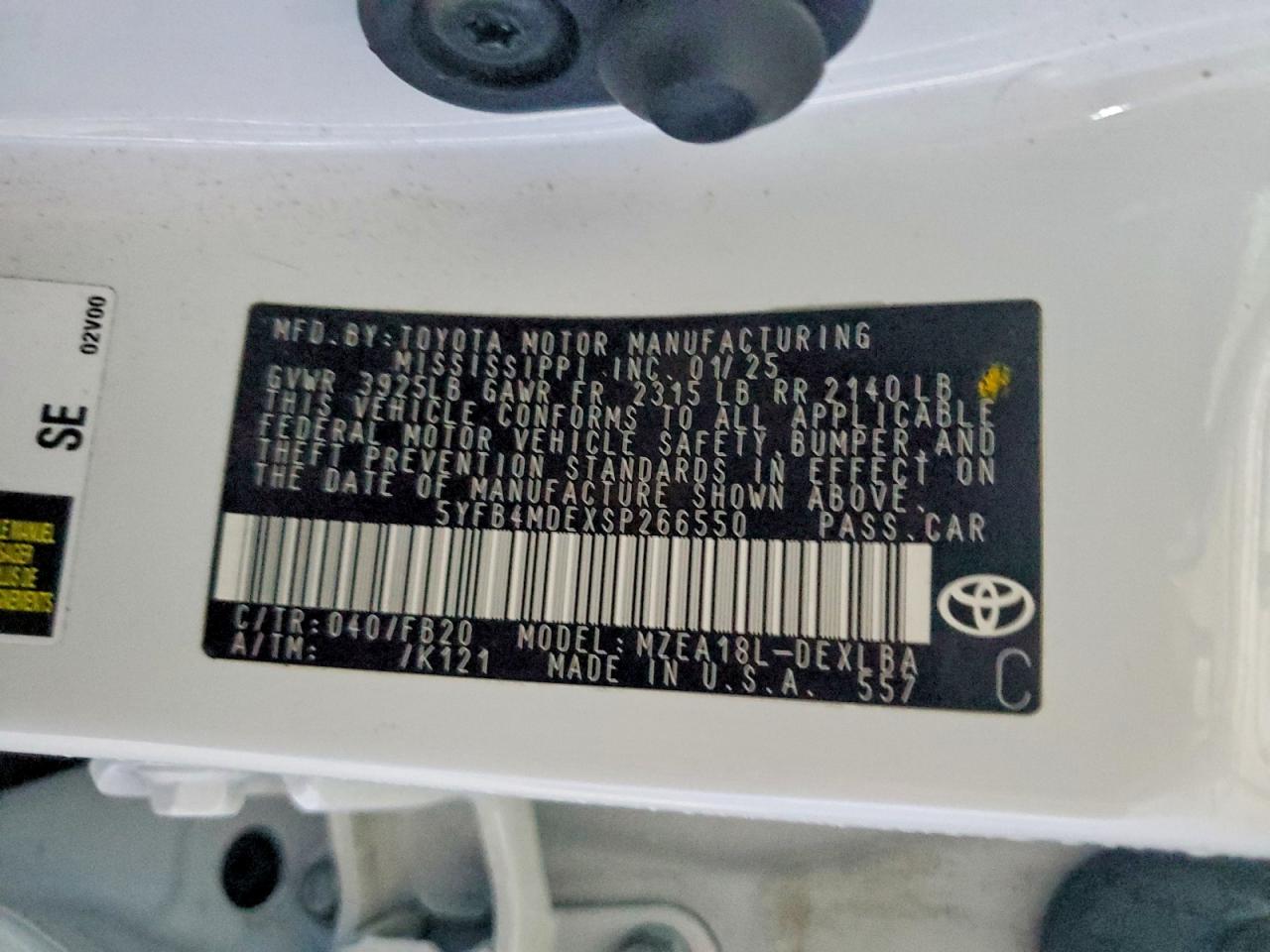 2025 TOYOTA COROLLA LE photo 25