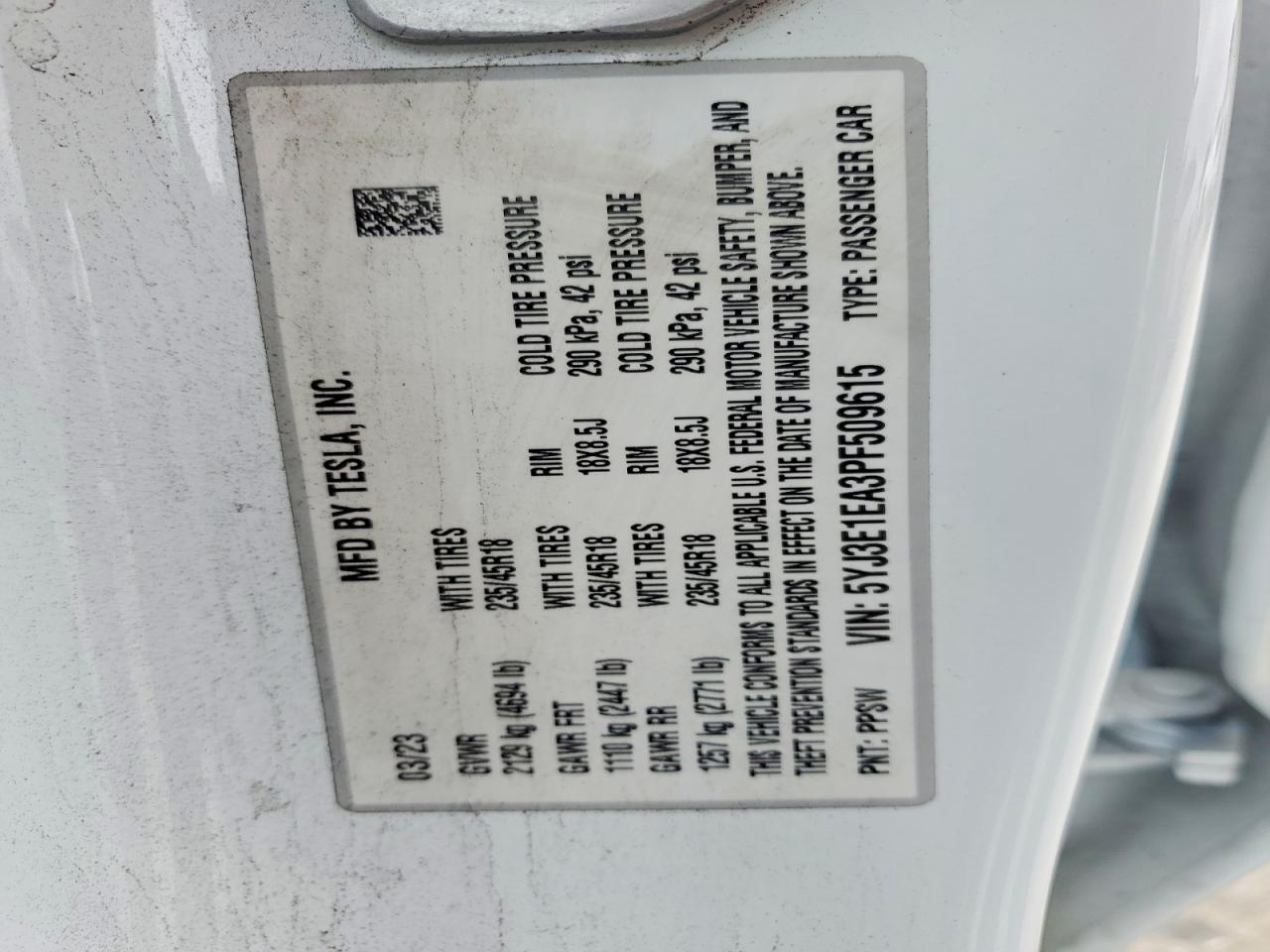 2023 TESLA MODEL 3 photo 12