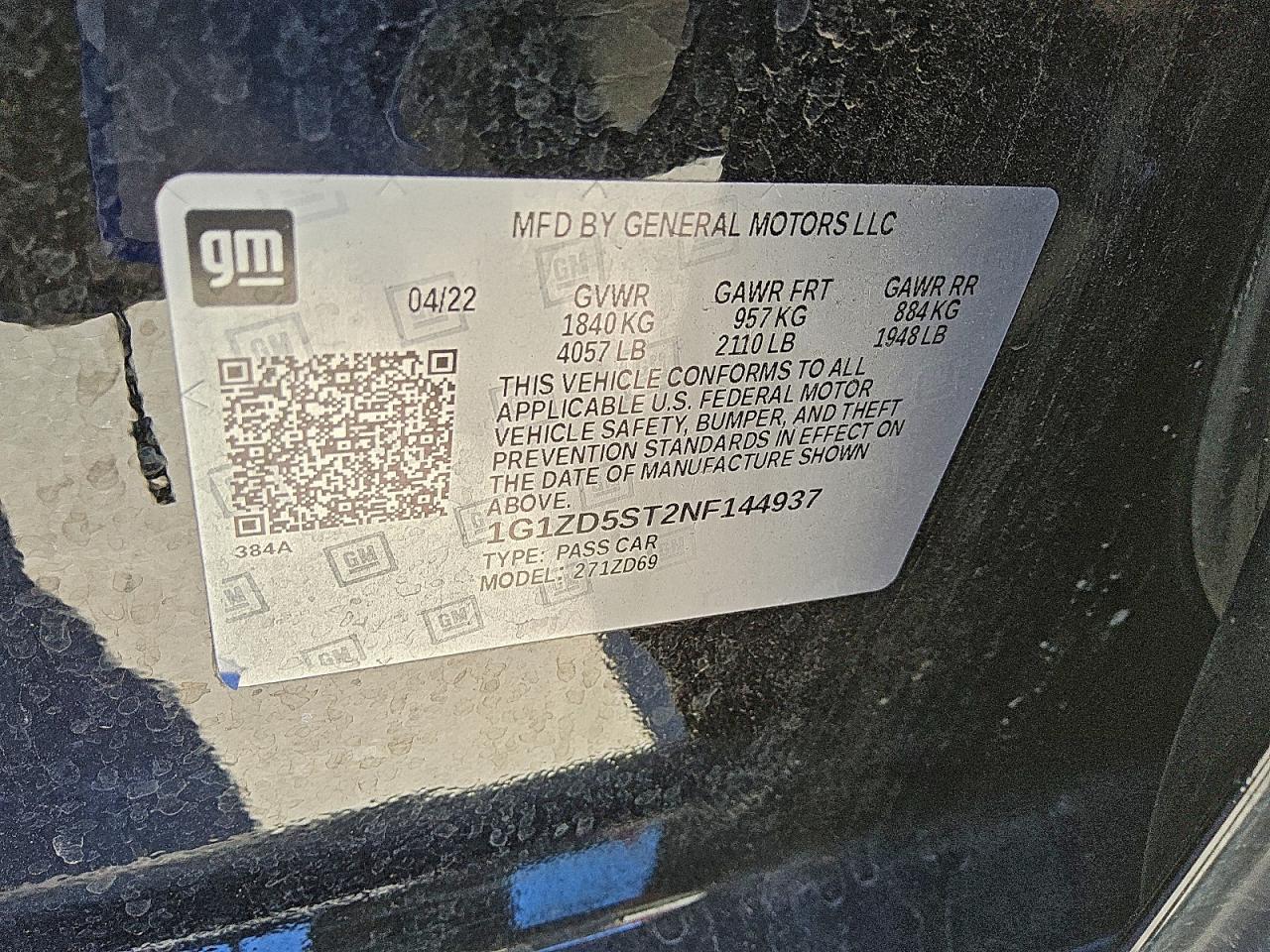 2022 CHEVROLET MALIBU LT photo 12