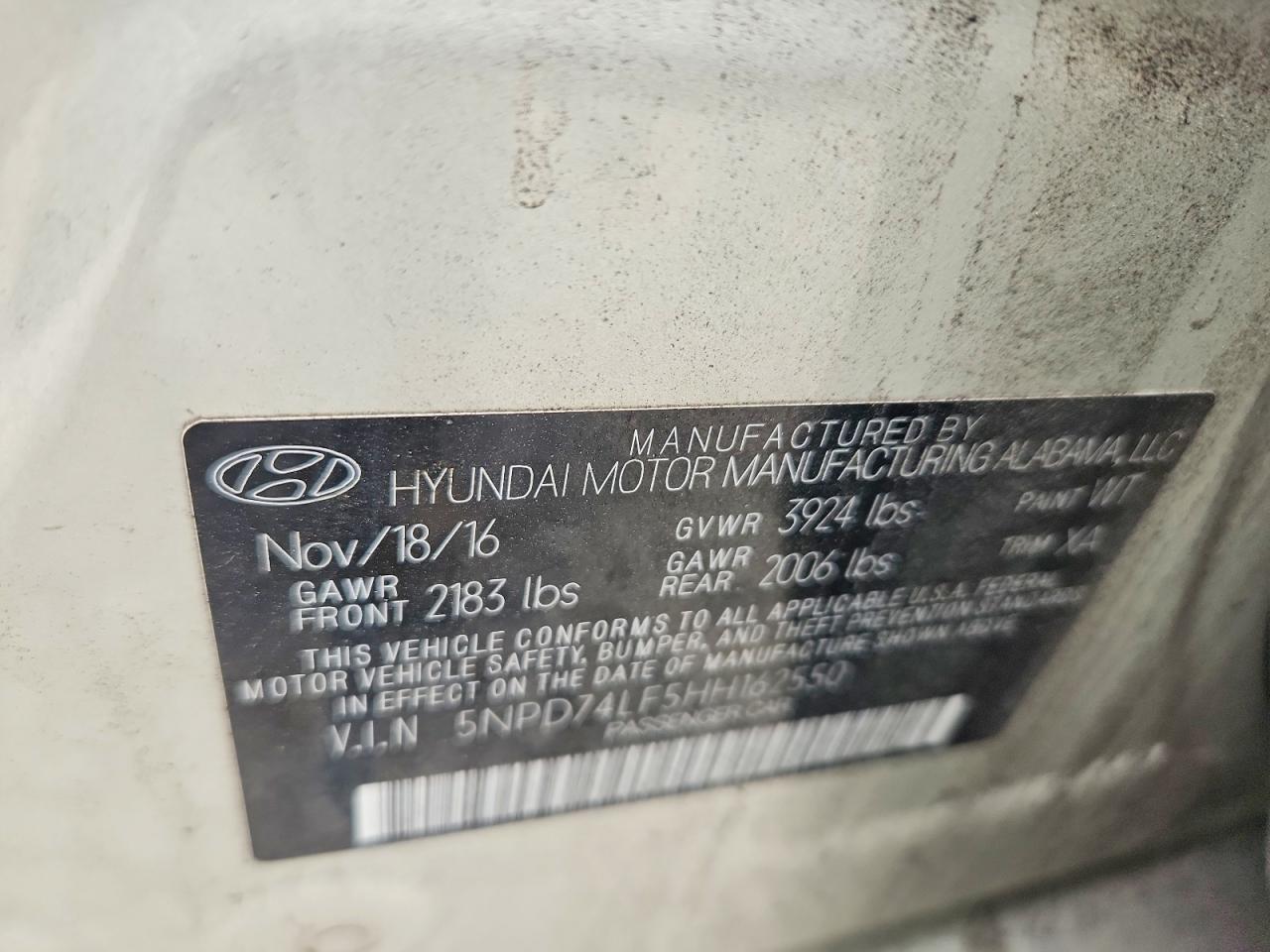 2017 HYUNDAI ELANTRA SE photo 12