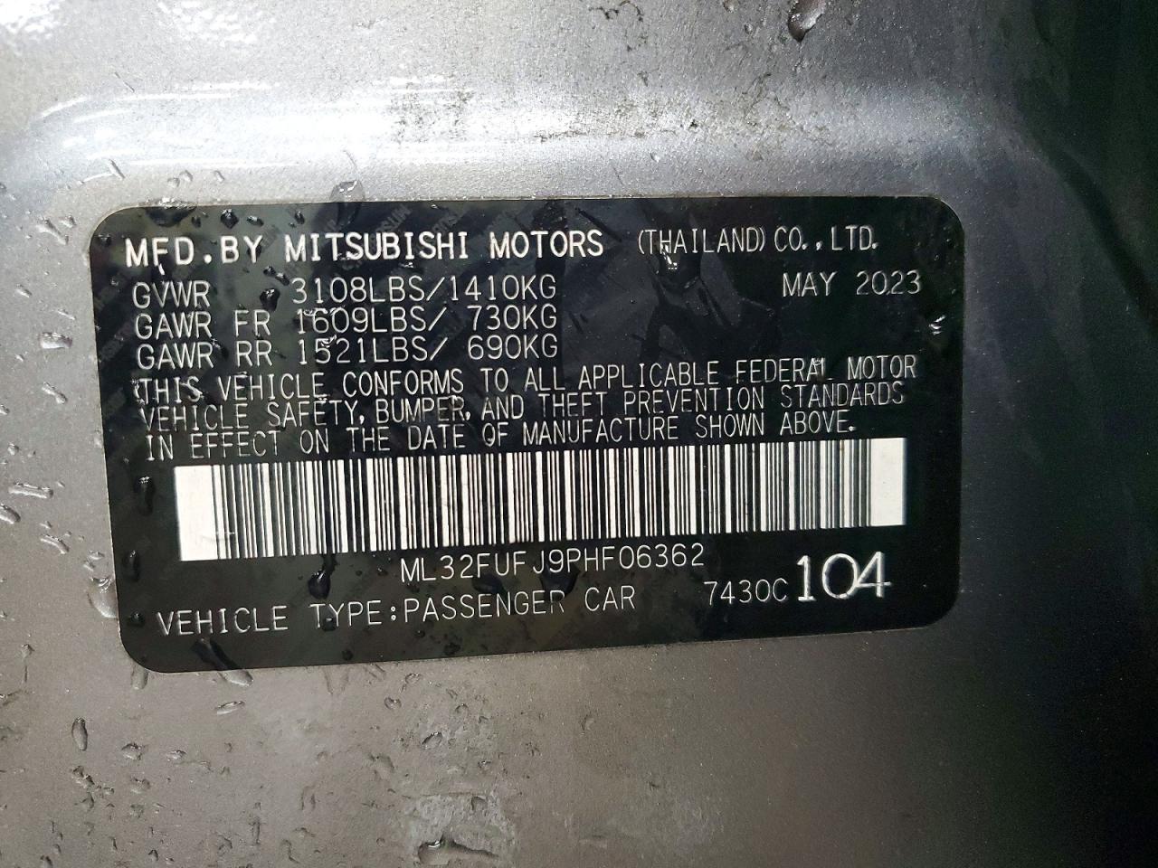 2023 MITSUBISHI MIRAGE G4 ES photo 13
