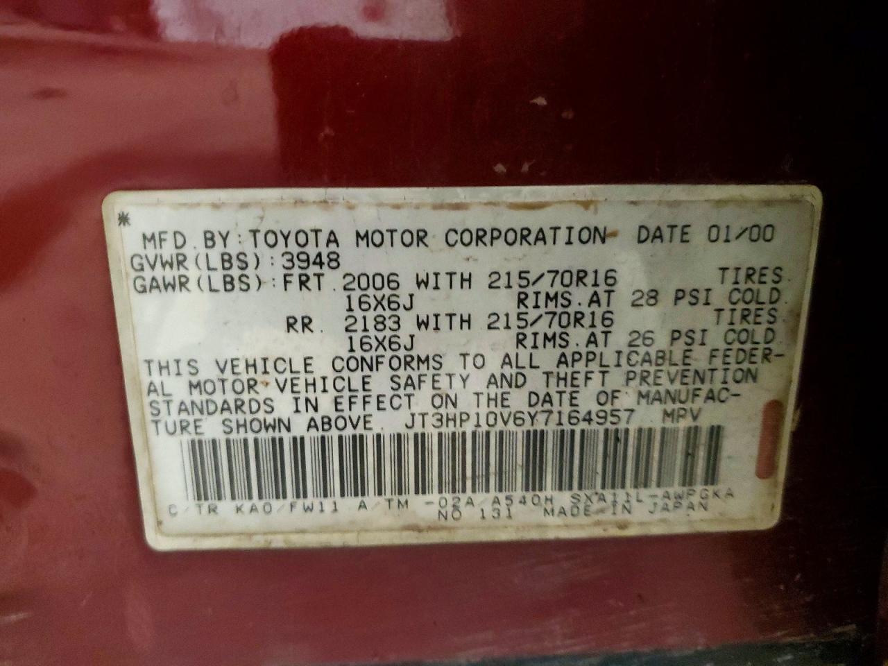 2000 TOYOTA RAV4 photo 25