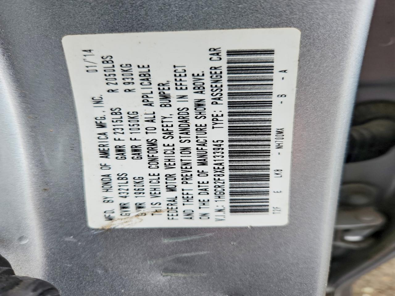 2014 HONDA ACCORD EXL photo 23