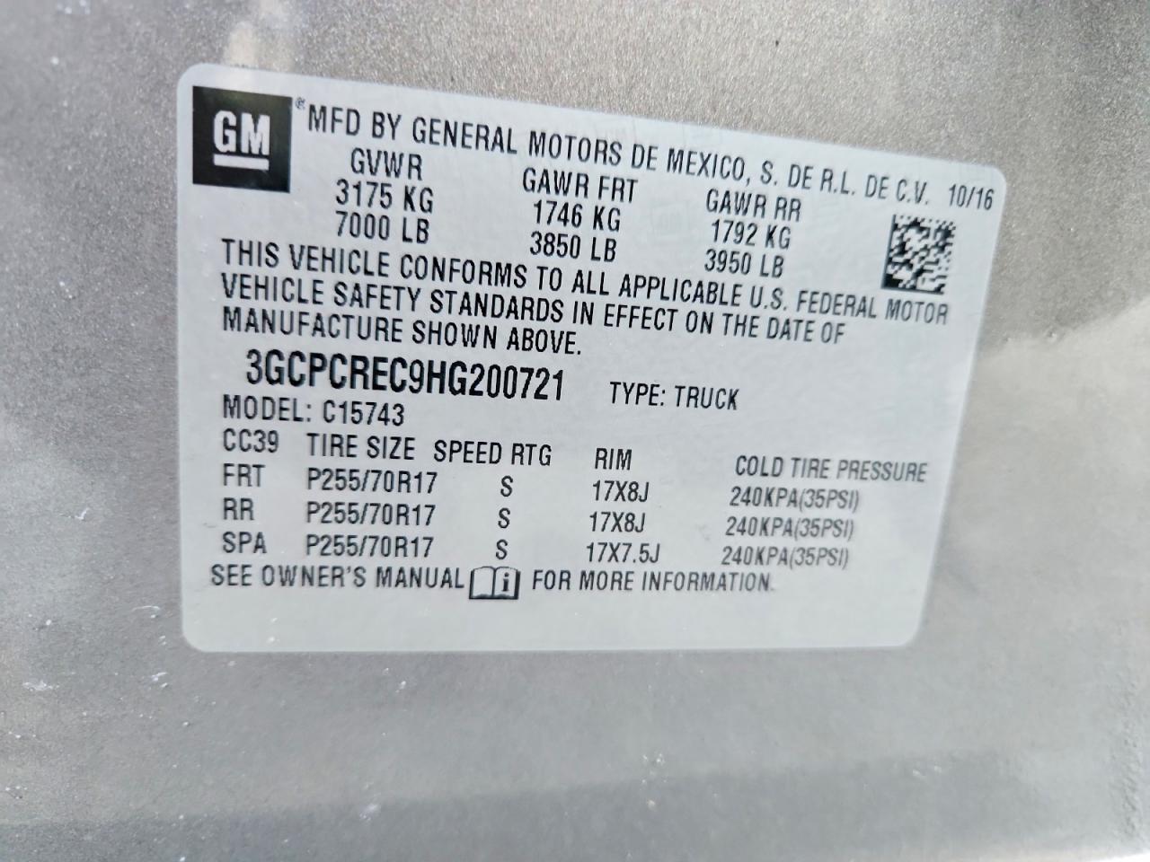 2017 CHEVROLET SILVERADO C1500 LT photo 12