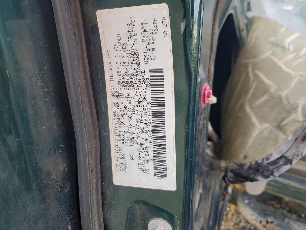2004 TOYOTA TUNDRA LIMITED photo 12