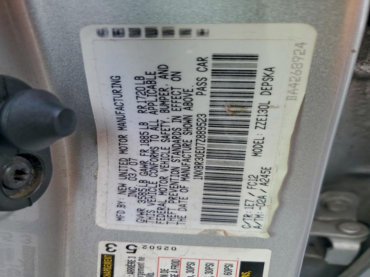 2007 TOYOTA COROLLA CE photo 13