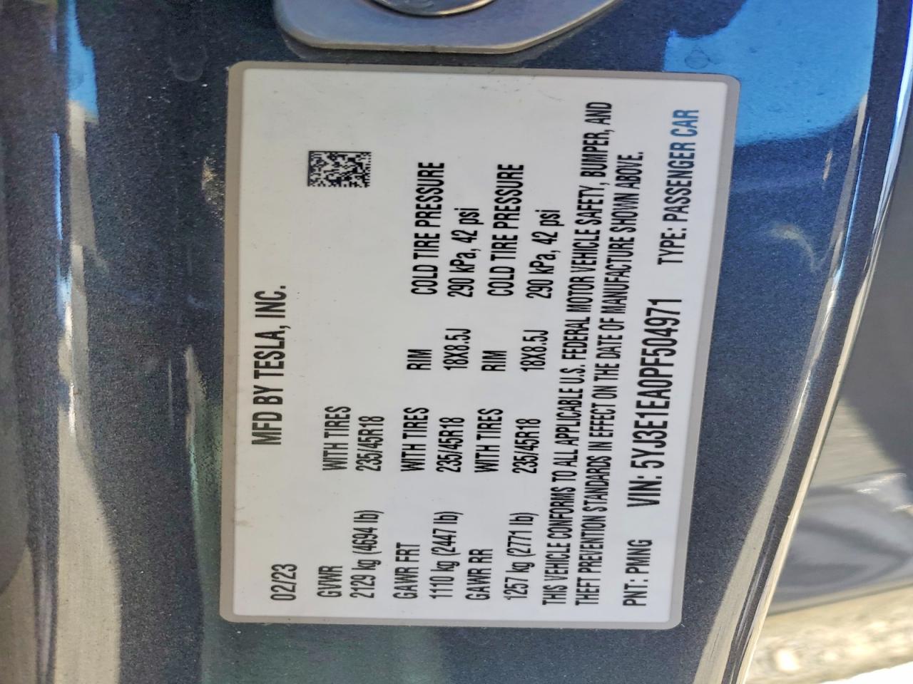 2023 TESLA MODEL 3 photo 13