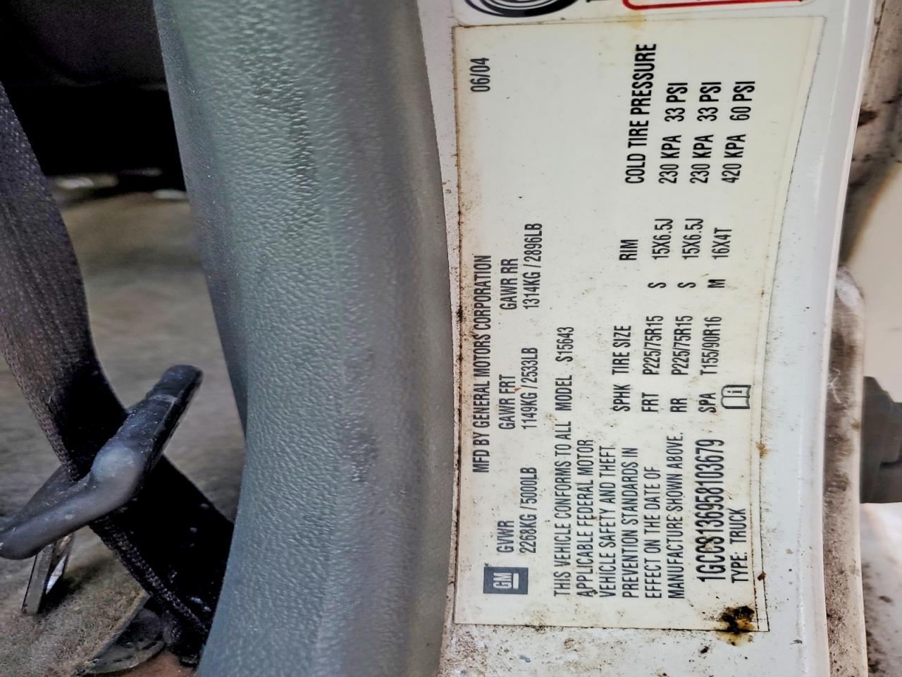 2005 CHEVROLET COLORADO photo 12