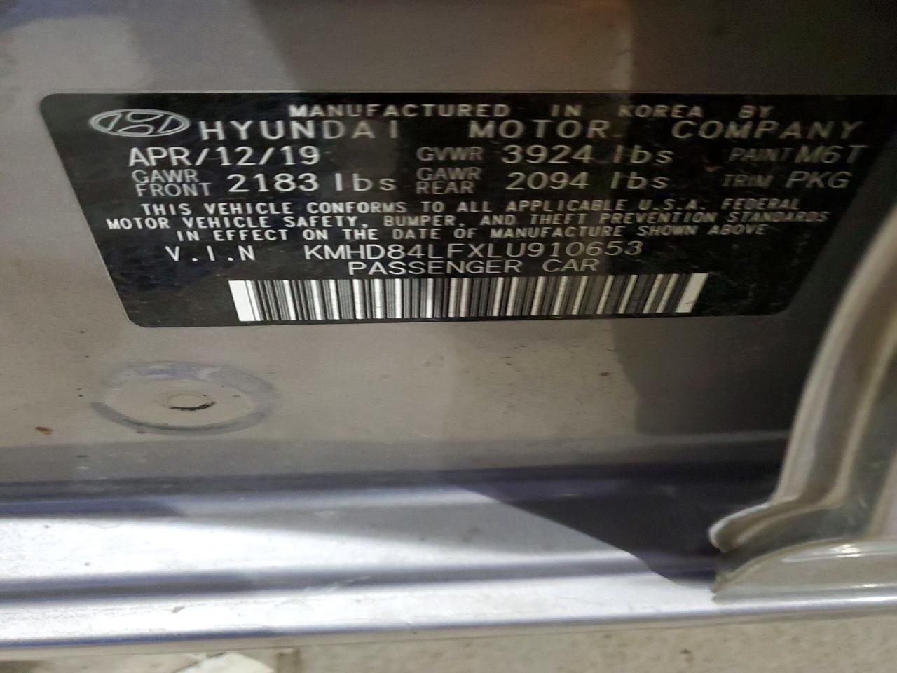 2020 HYUNDAI ELANTRA SEL photo 12