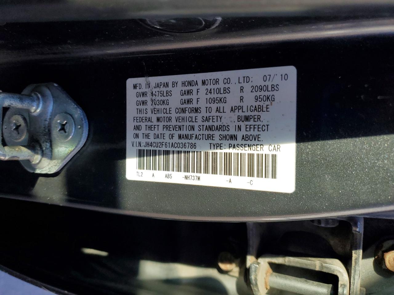 2010 ACURA TSX photo 12