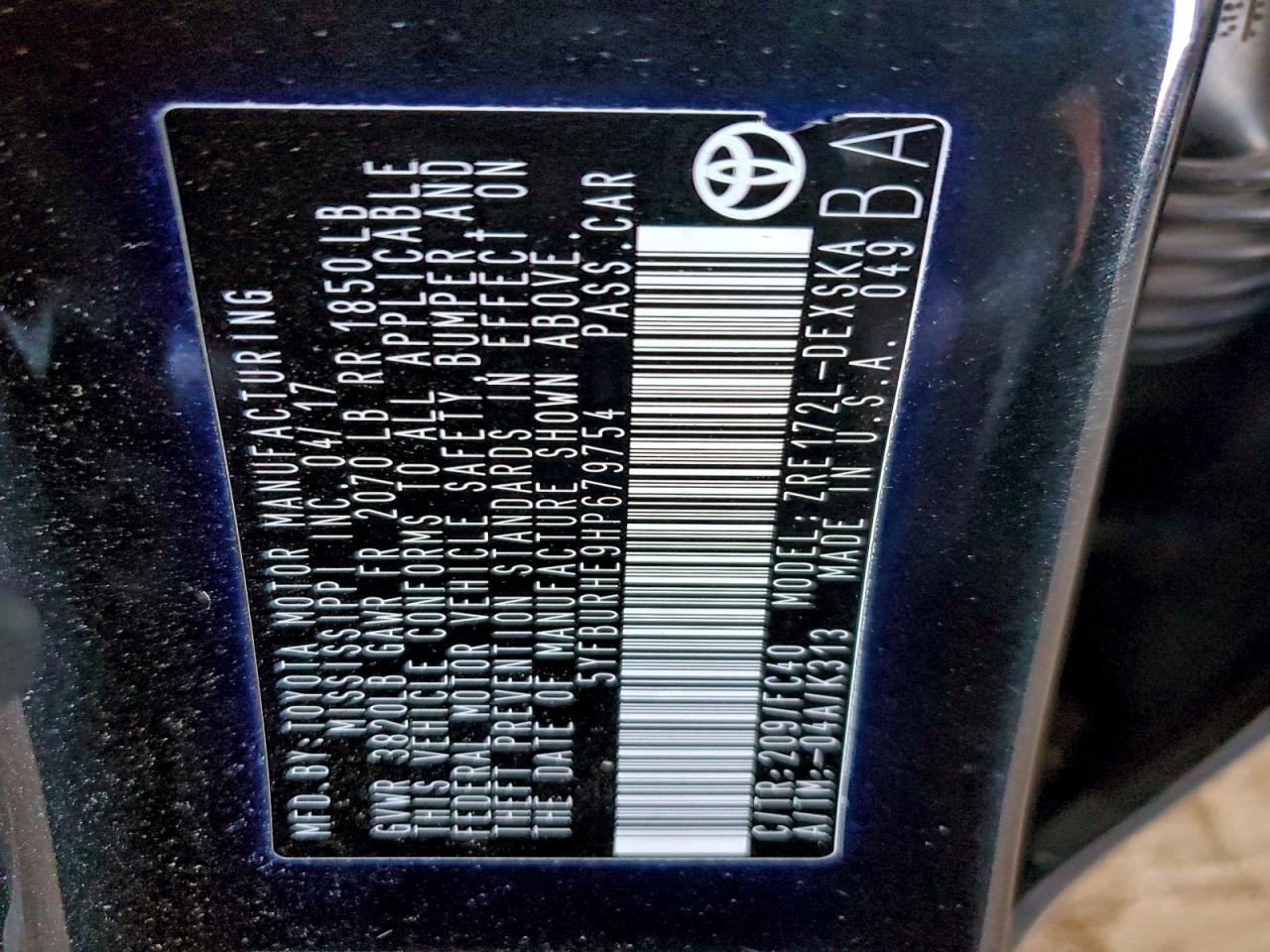 2017 TOYOTA COROLLA L photo 12