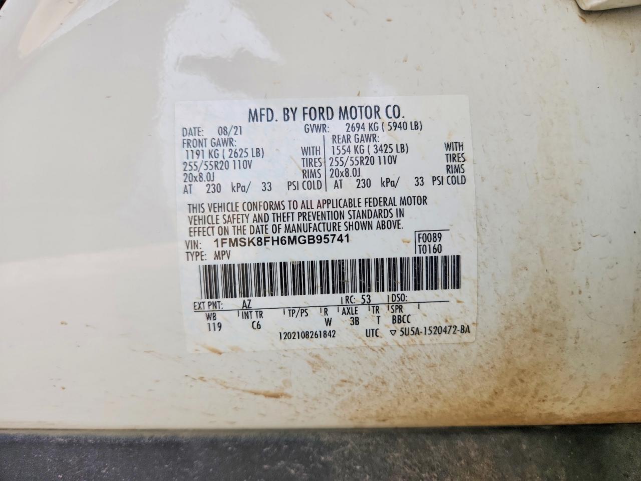 2021 FORD EXPLORER LIMITED photo 13