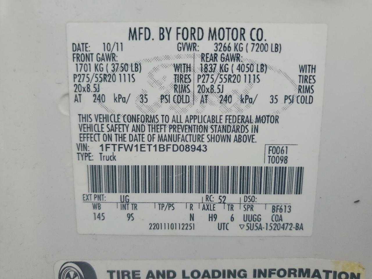 2011 FORD F150 SUPERCREW photo 23
