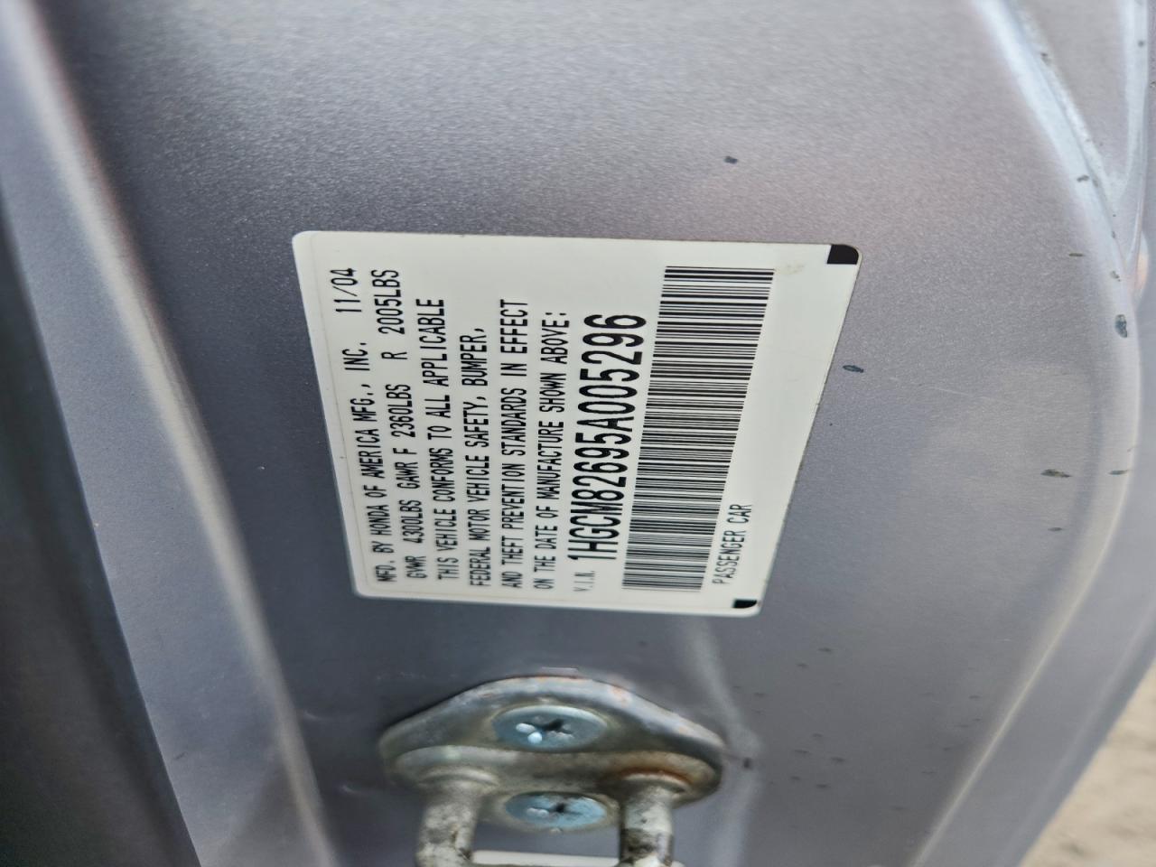 2005 HONDA ACCORD EX photo 23