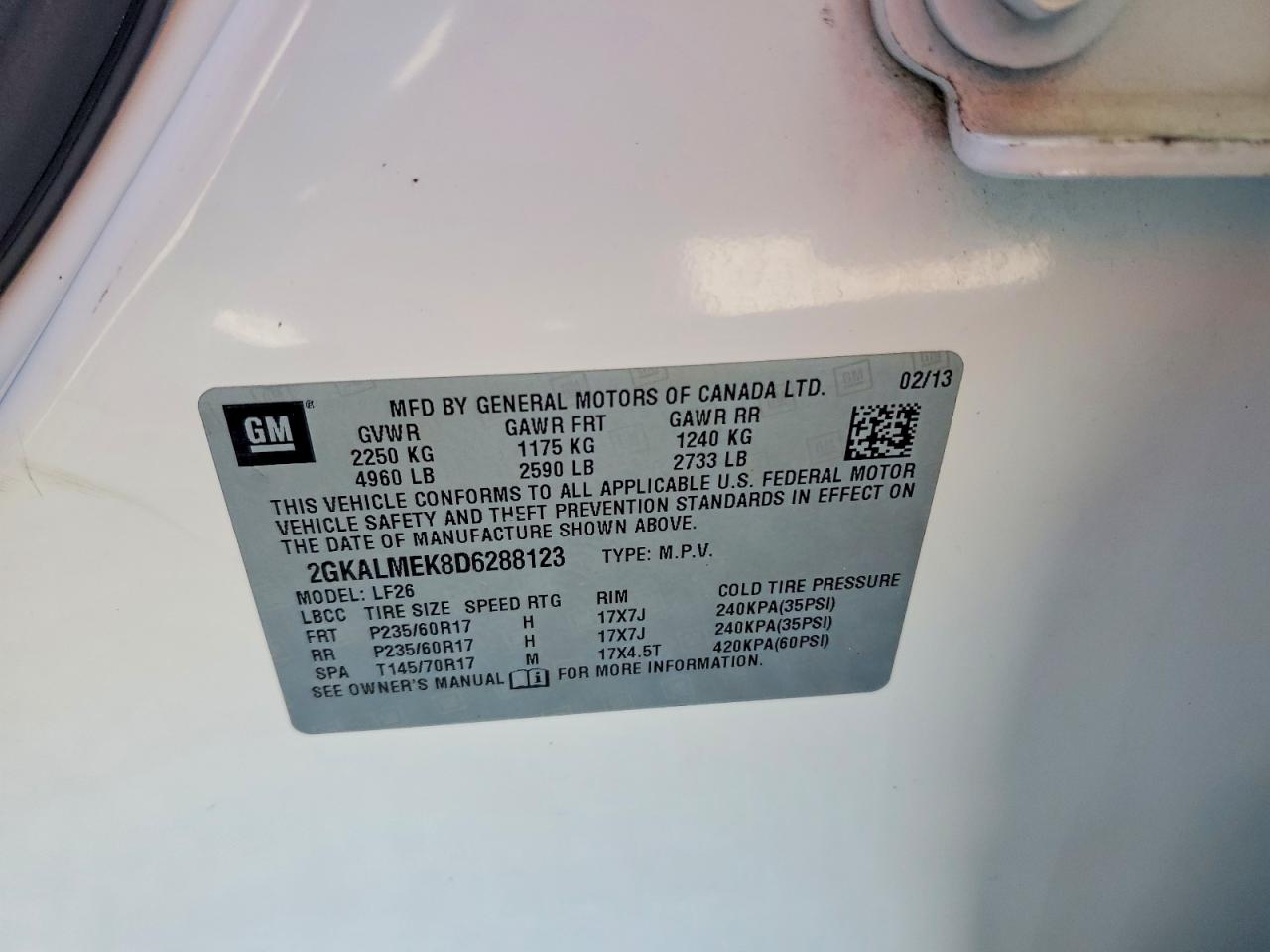 2013 GMC TERRAIN SLE photo 13