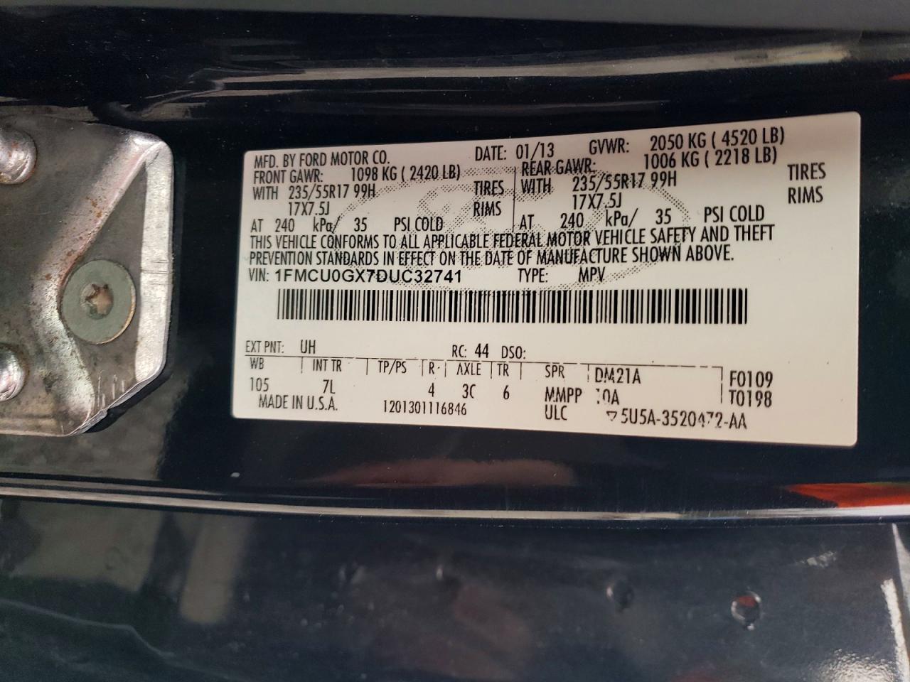 2013 FORD ESCAPE SE photo 37