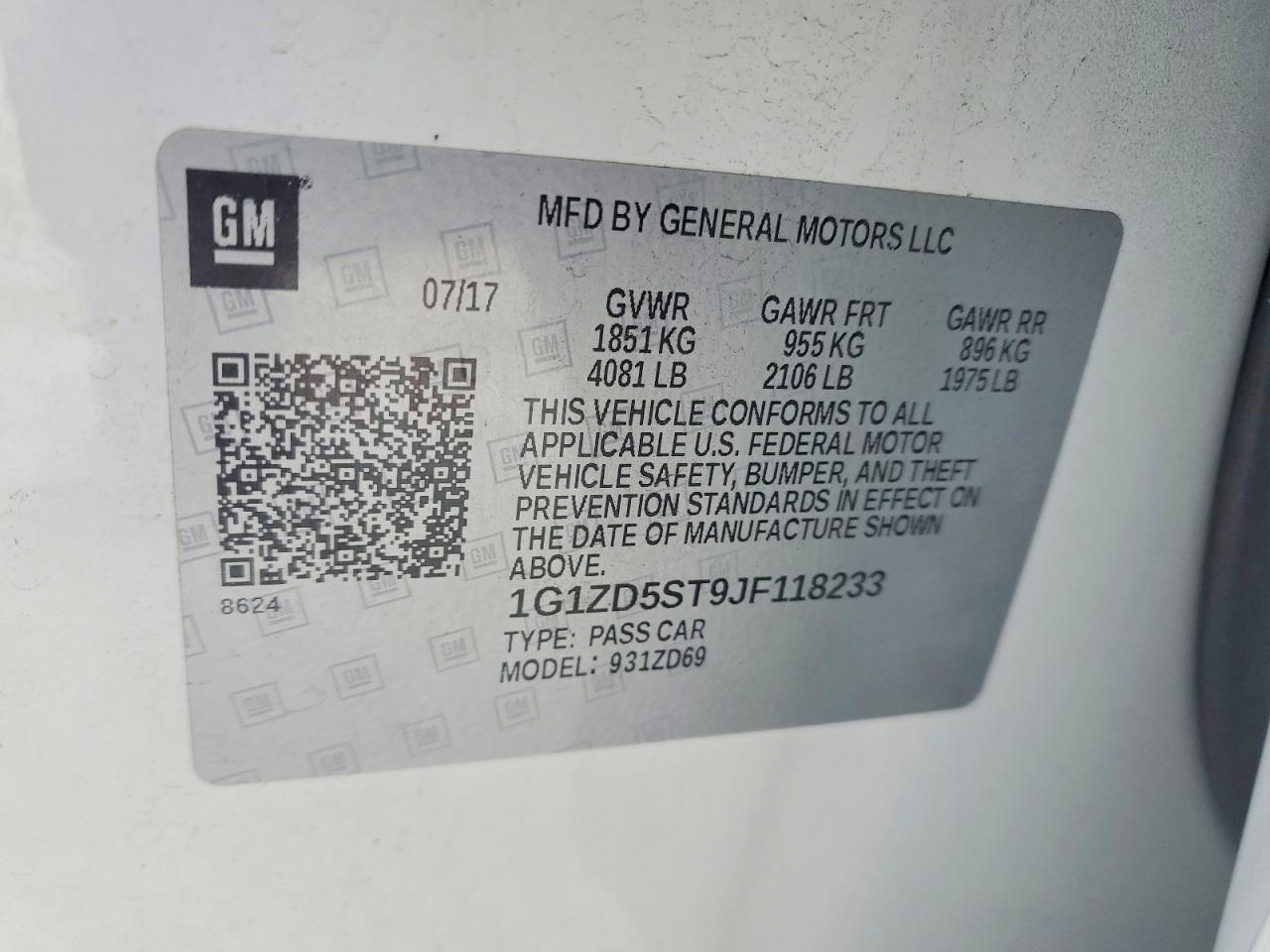 2018 CHEVROLET MALIBU LT photo 23
