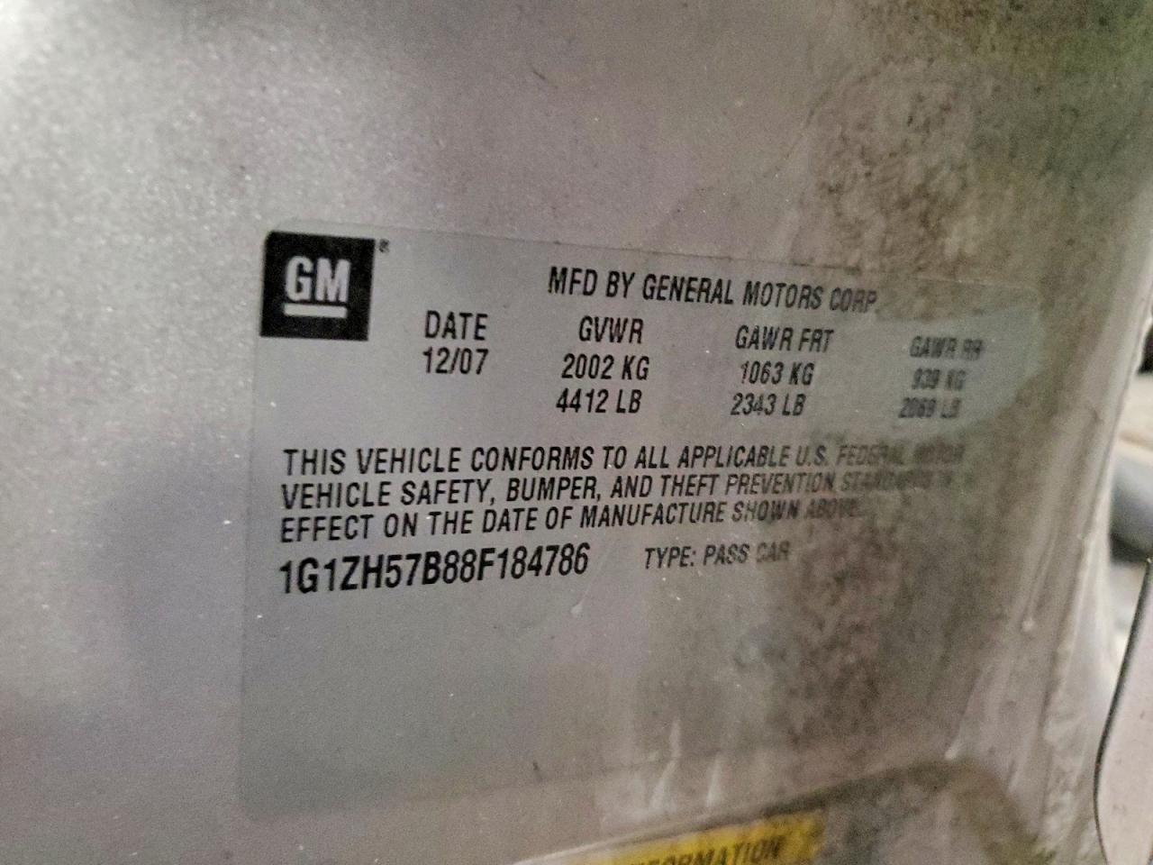 2008 CHEVROLET MALIBU 1LT photo 12