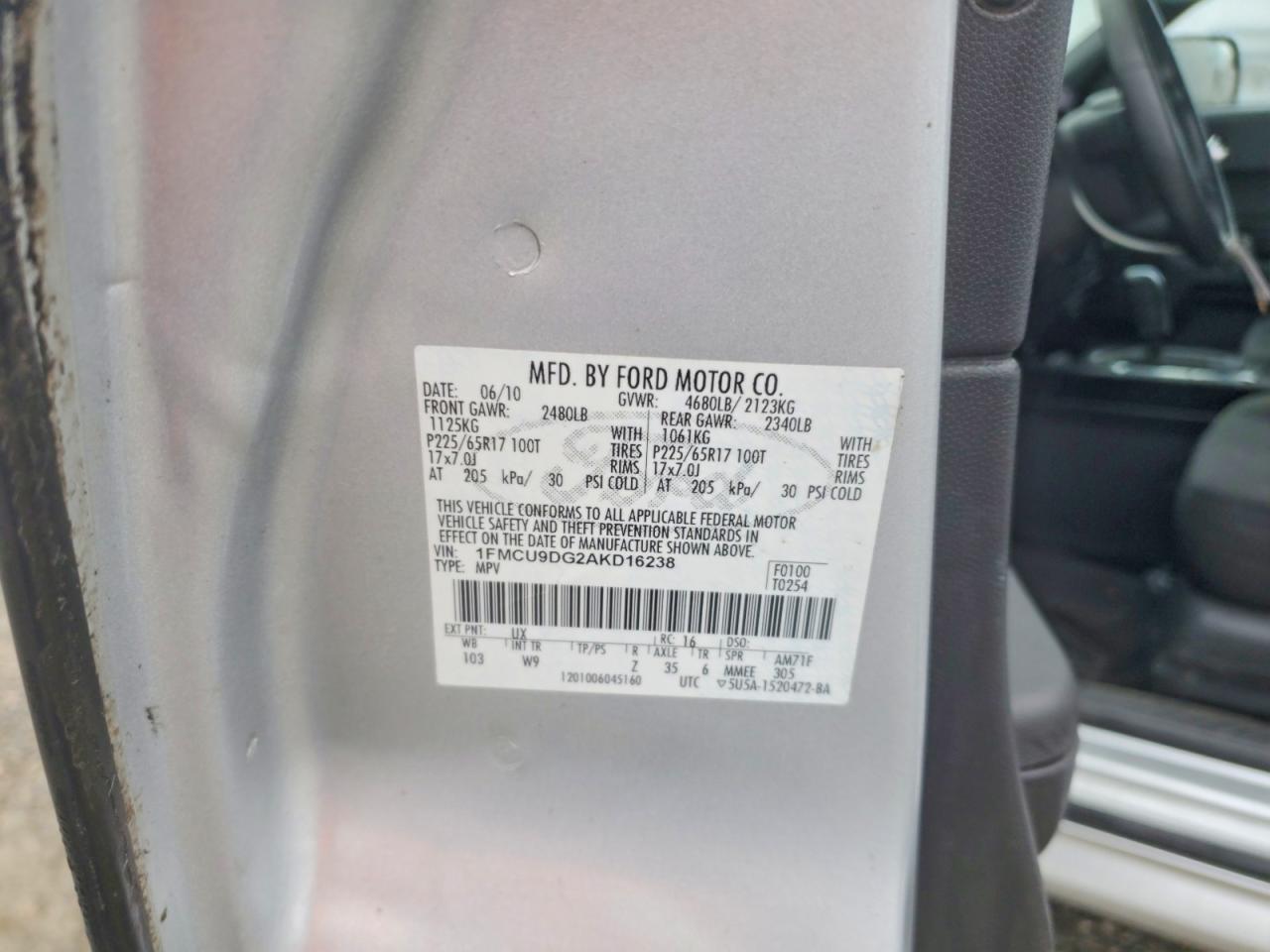 2010 FORD ESCAPE XLT photo 49