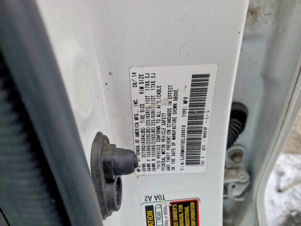2014 HONDA CR-V EXL photo 13