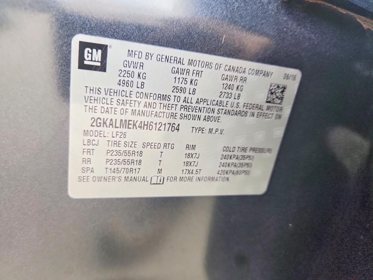 2017 GMC TERRAIN SLE photo 34
