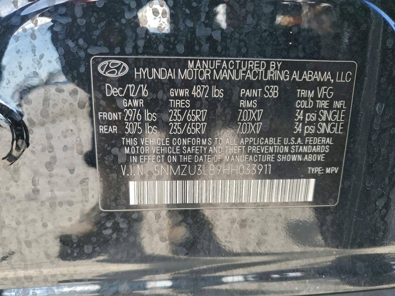 2017 HYUNDAI SANTA FE SPORT photo 13