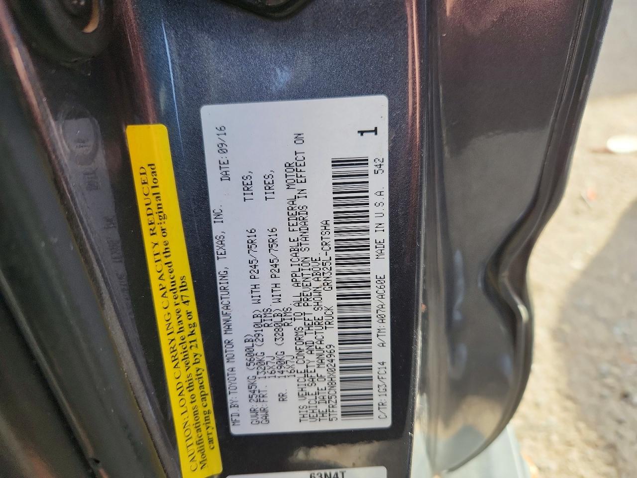 2017 TOYOTA TACOMA ACCESS CAB photo 13