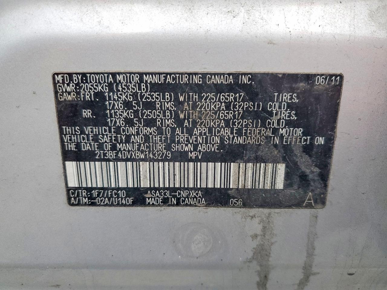 2011 TOYOTA RAV4 BASE photo 40