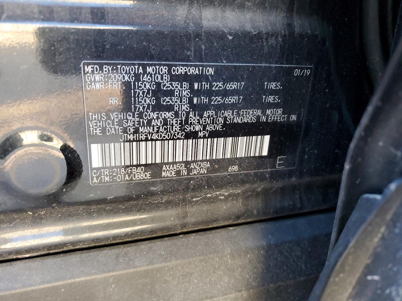 2019 TOYOTA RAV4 LE photo 13
