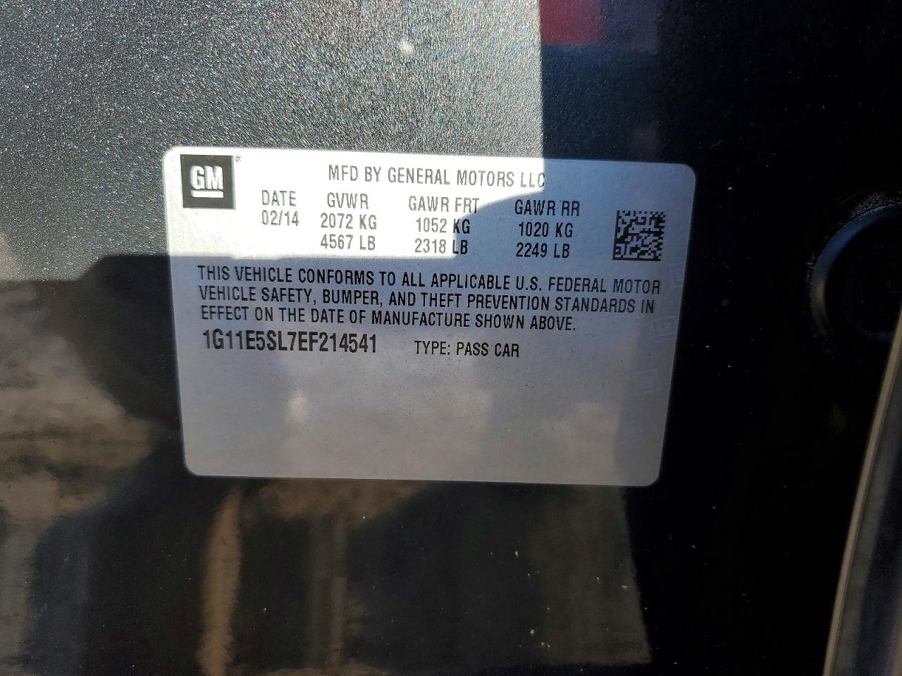 2014 CHEVROLET MALIBU 2LT photo 12