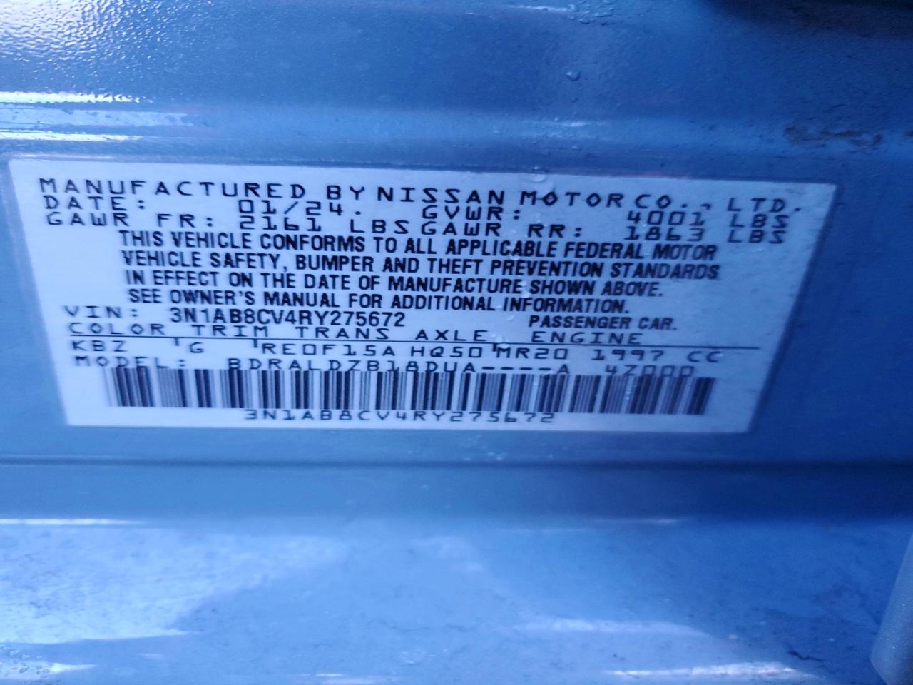 2024 NISSAN SENTRA SV photo 12